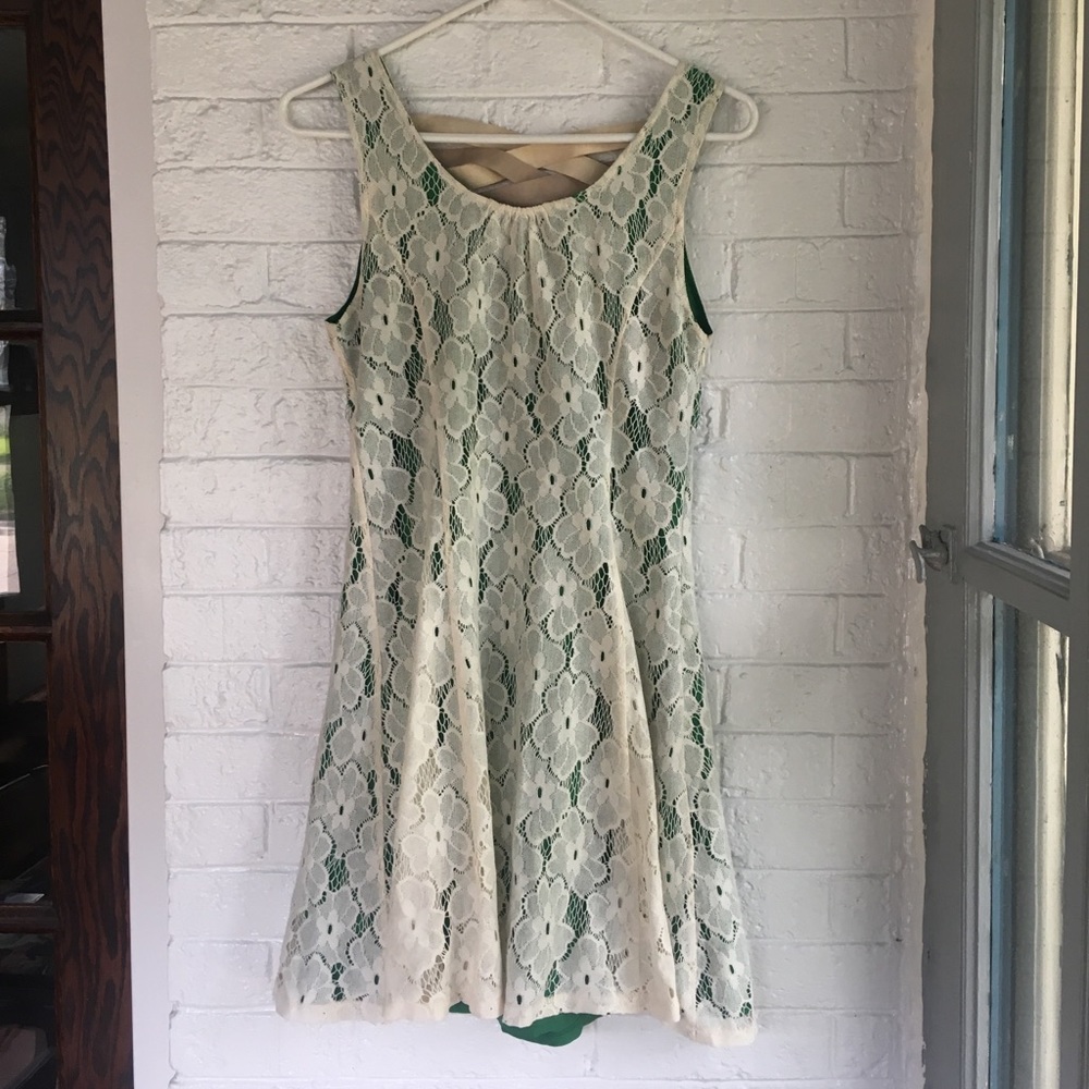 Cute lace fit and flare dress